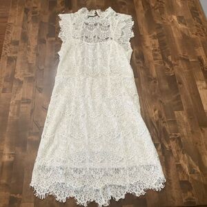 Free People white lace dress